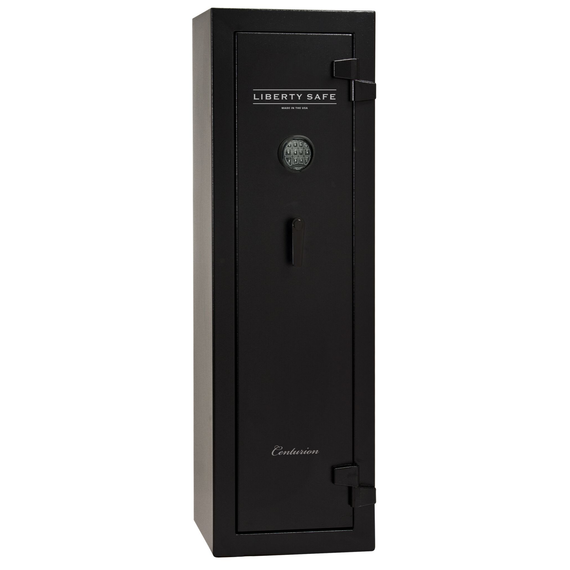 Centurion 12 | Level 1 Security | 30 Minute Fire Protection | Dimensions: 59.5" x 18.25" x 16" | Textured Black | Elock - Closed Door